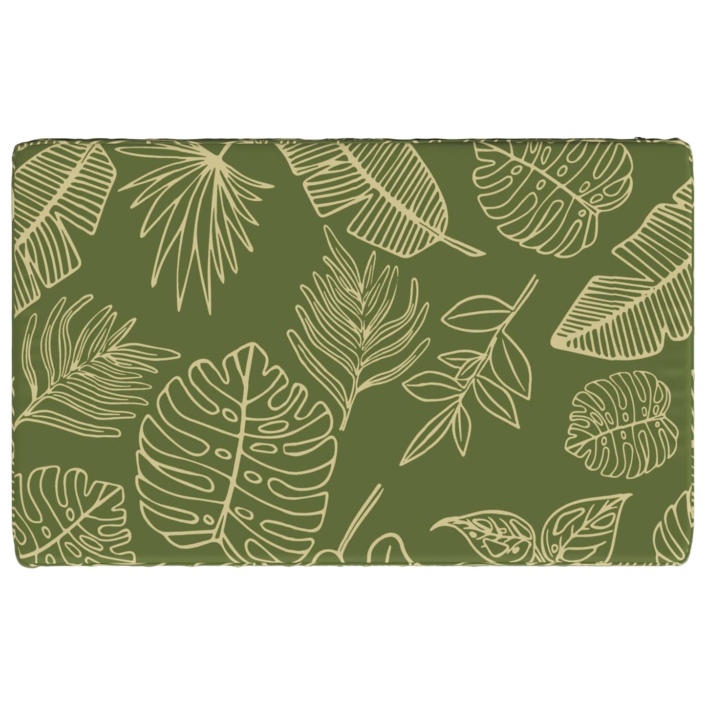 1-delt bænkepude VUGHT 100% polyester Bladdesign 60 x 50 x 5 cm