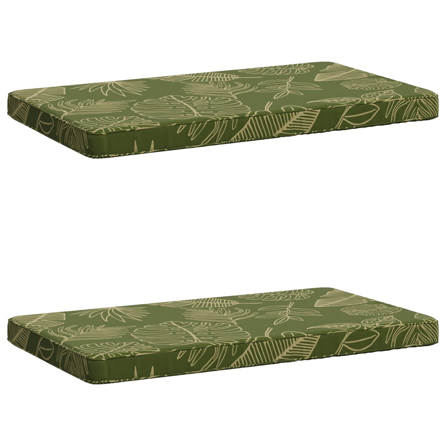 2-delt bænkepude VUGHT 2 stk. 100% polyester Bladdesign