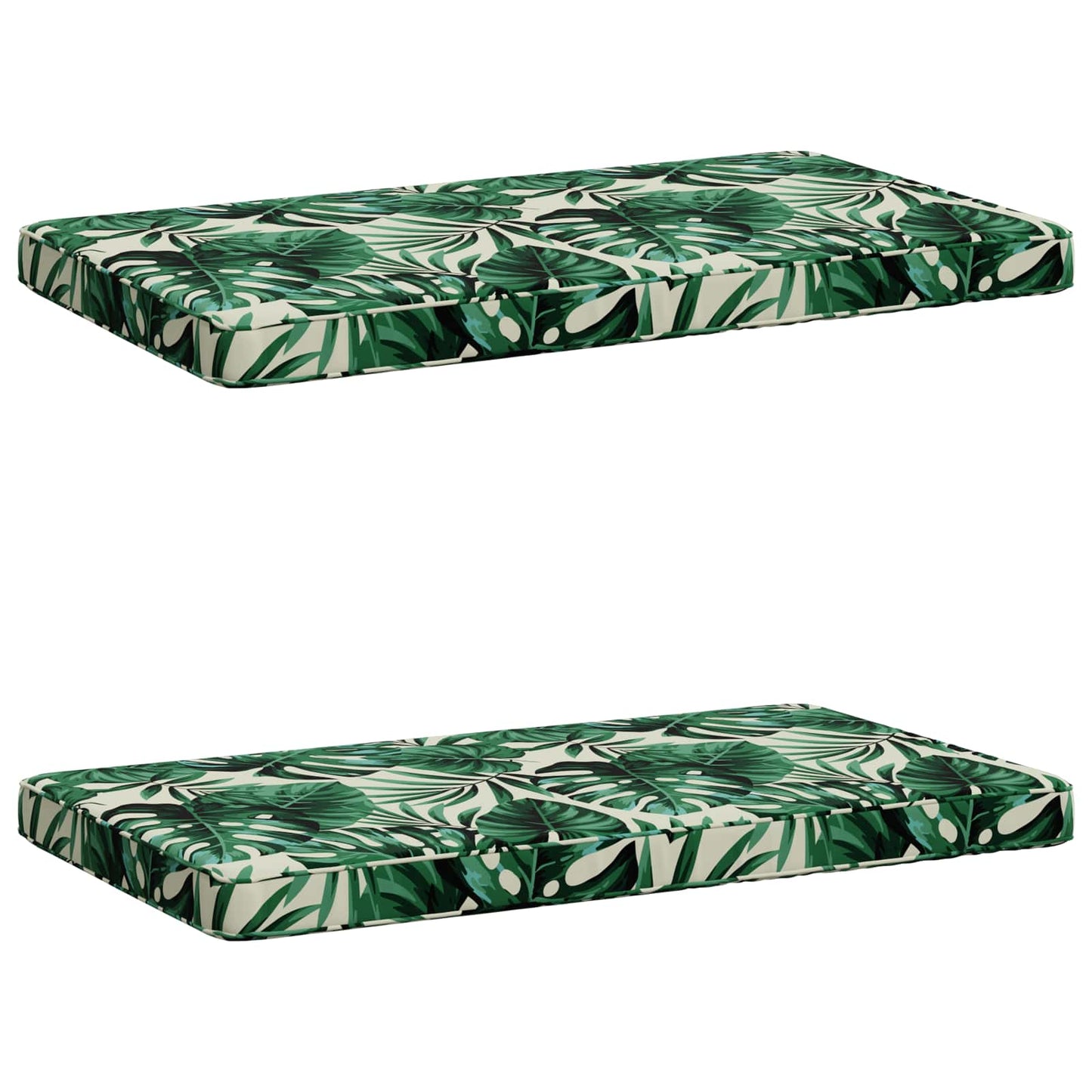 2-delt bænkepude VUGHT 2 stk. 100% polyester Bladmønster
