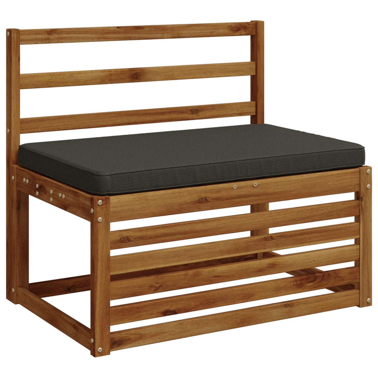 1-delt bænkepude VUGHT 100% polyester Antracit 80 x 50 x 5 cm