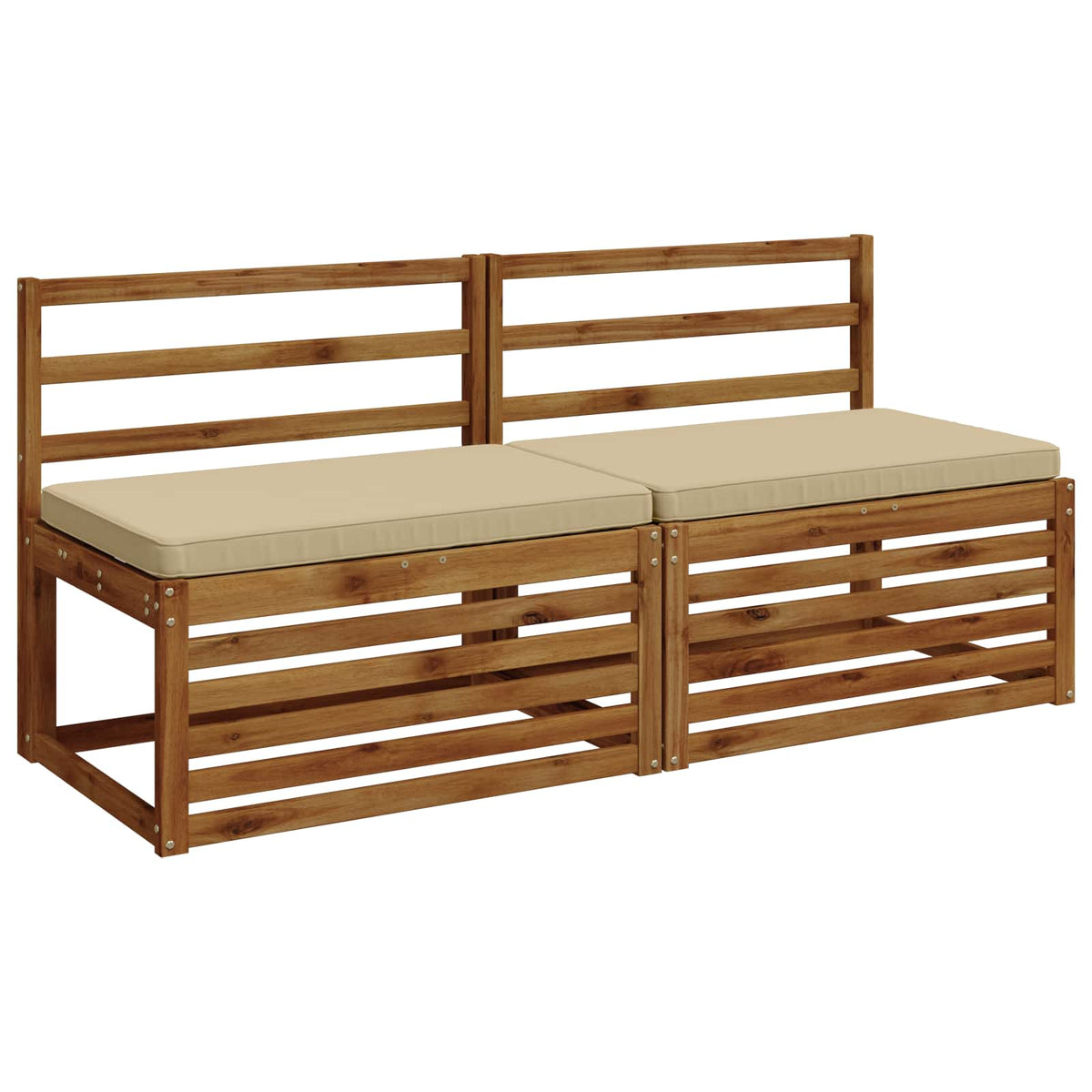 2-delt bænkepude VUGHT 2 stk. 100% polyester Beige