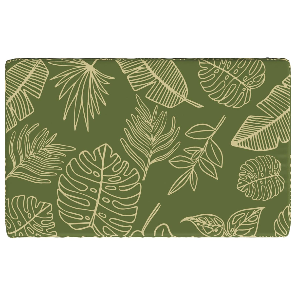 1-delt bænkepude VUGHT 100% polyester Bladdesign 80 x 50 x 5 cm
