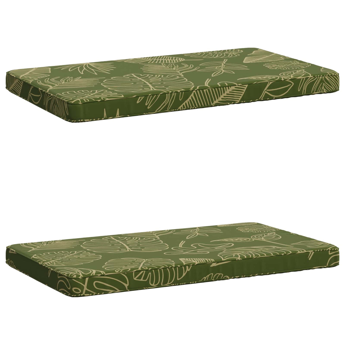 2-delt bænkepude VUGHT 2 stk. 100% polyester Bladdesign