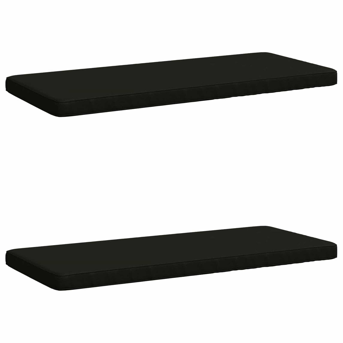 2-delt bænkepude VUGHT 2 stk. 100% polyester Sort