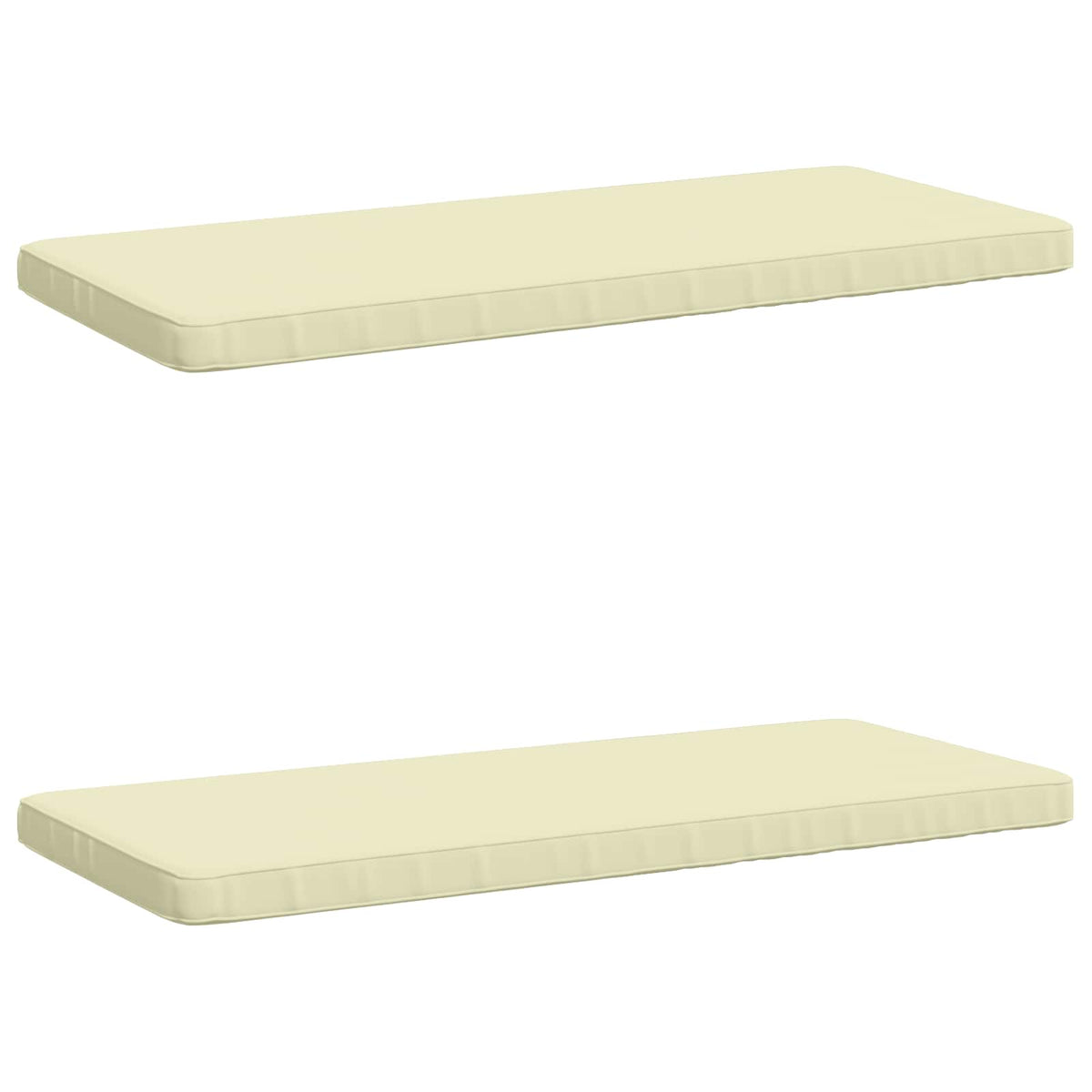 2-delt bænkepude VUGHT 2 stk. 100% polyester Cremefarvet