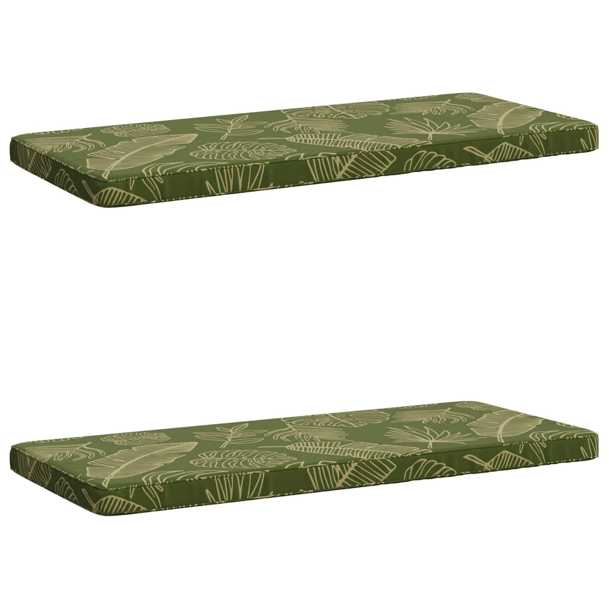 2-delt bænkepude VUGHT 2 stk. 100% polyester Bladdesign