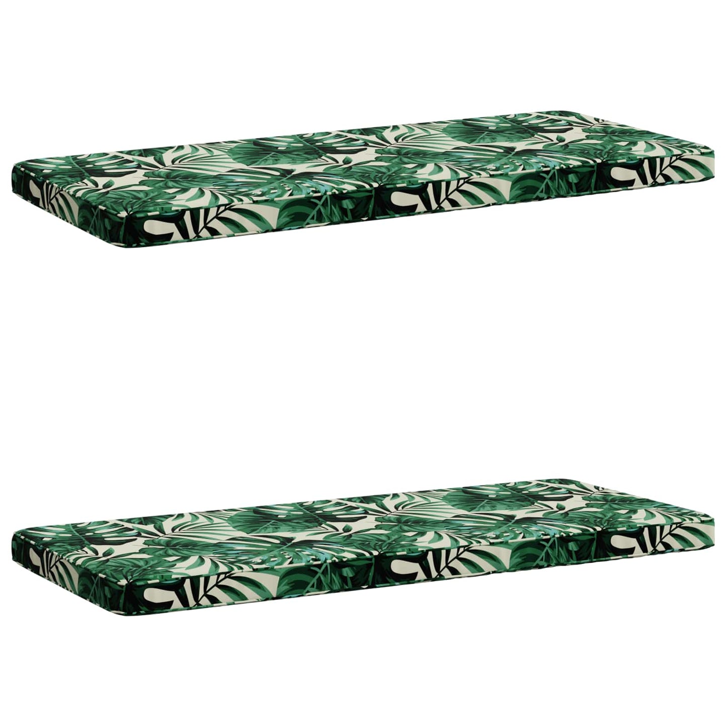 2-delt bænkepude VUGHT 2 stk. 100% polyester Bladmønster