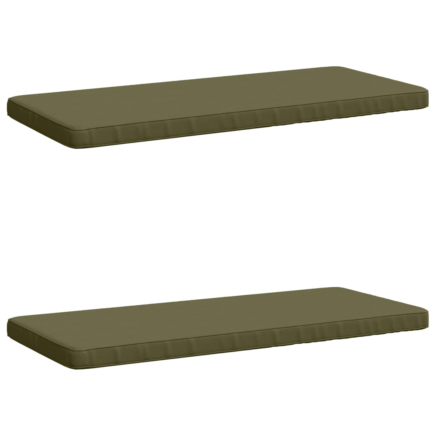 2-delt bænkepude VUGHT 2 stk. 100% polyester Olivengrøn