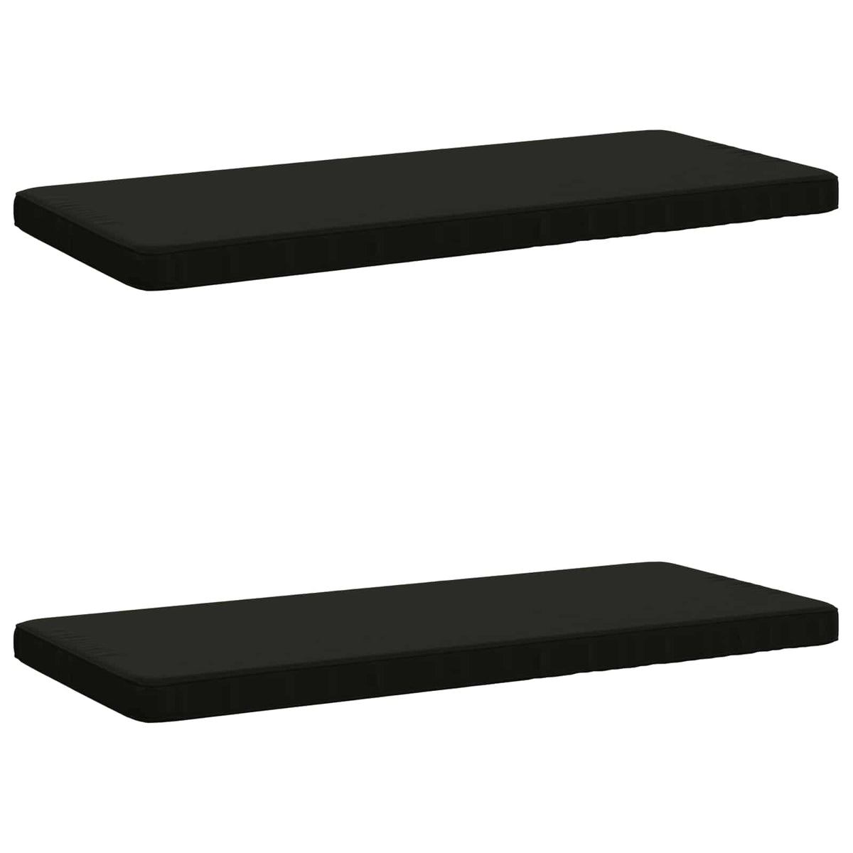 2-delt bænkepude VUGHT 2 stk. 100% polyester Sort