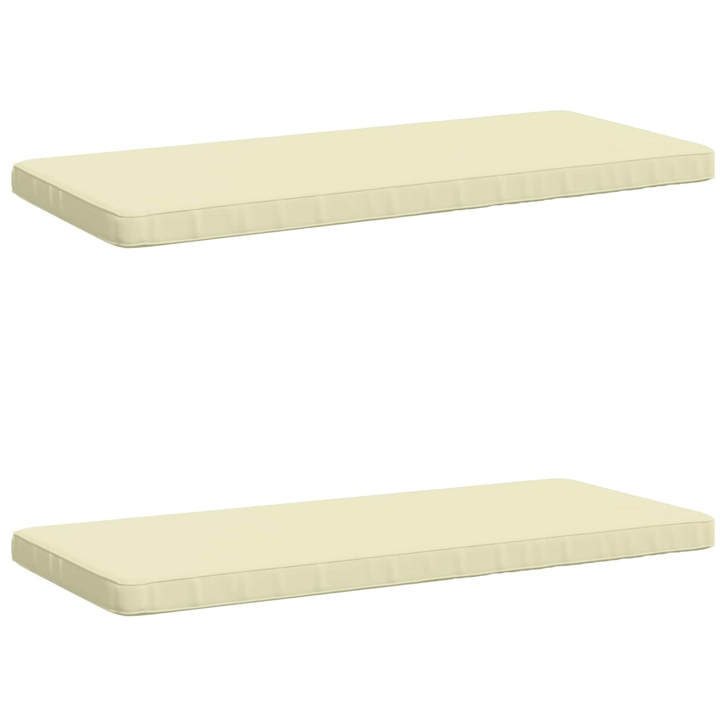 2-delt bænkepude VUGHT 2 stk. 100% polyester Cremefarvet