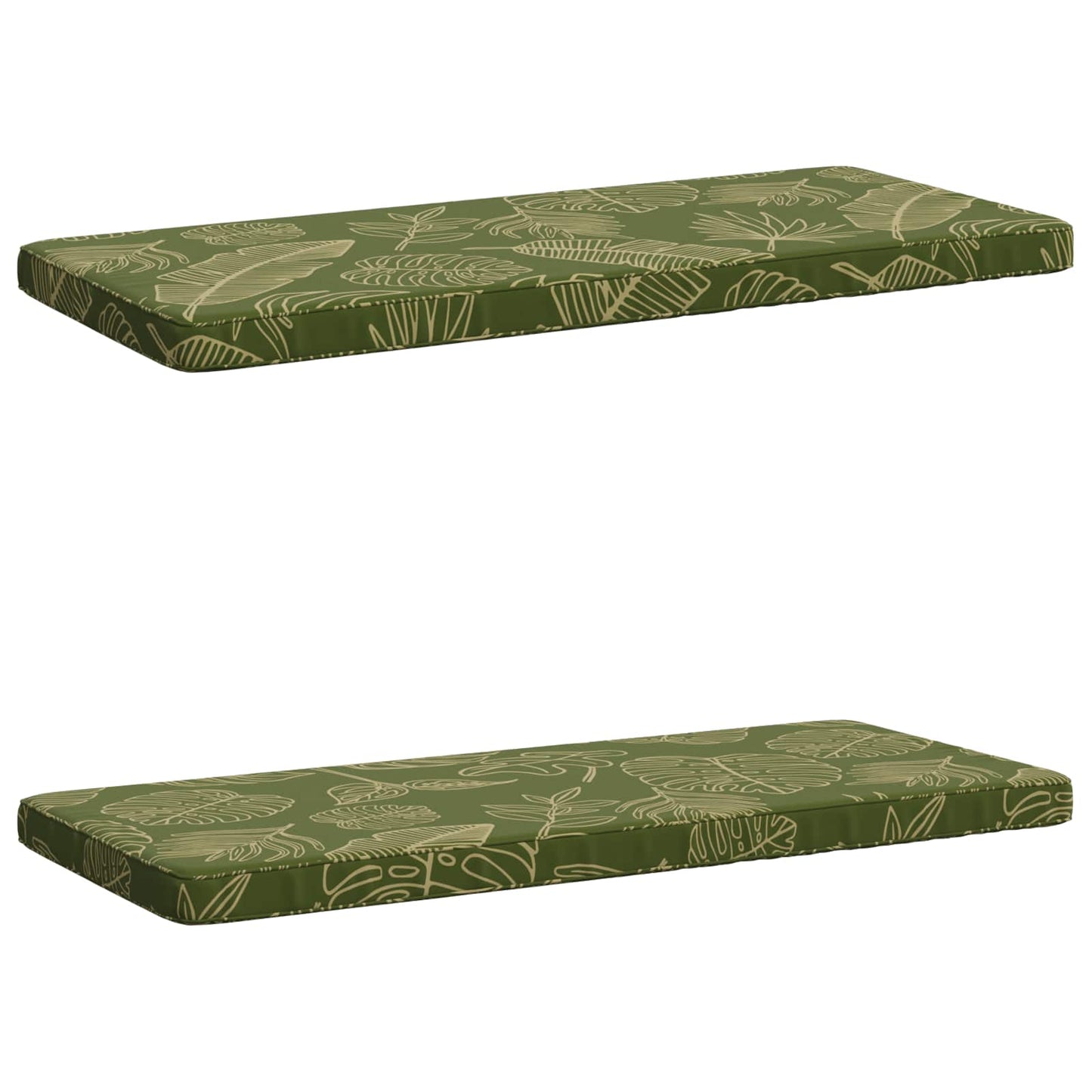 2-delt bænkepude VUGHT 2 stk. 100% polyester Bladdesign