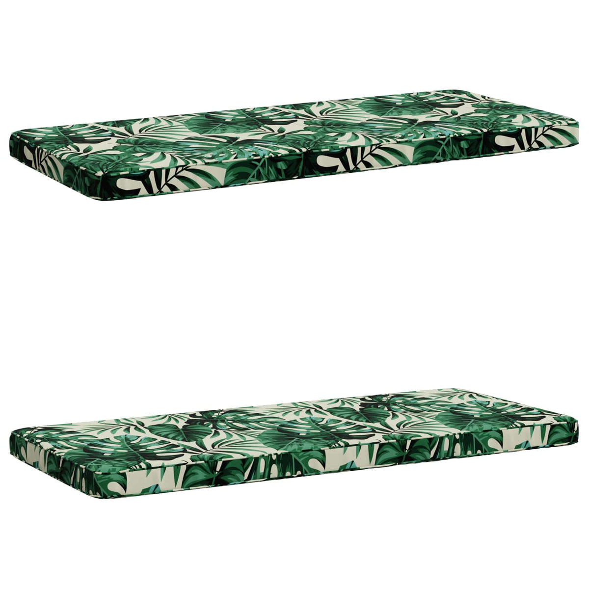 2-delt bænkepude VUGHT 2 stk. 100% polyester Bladmønster