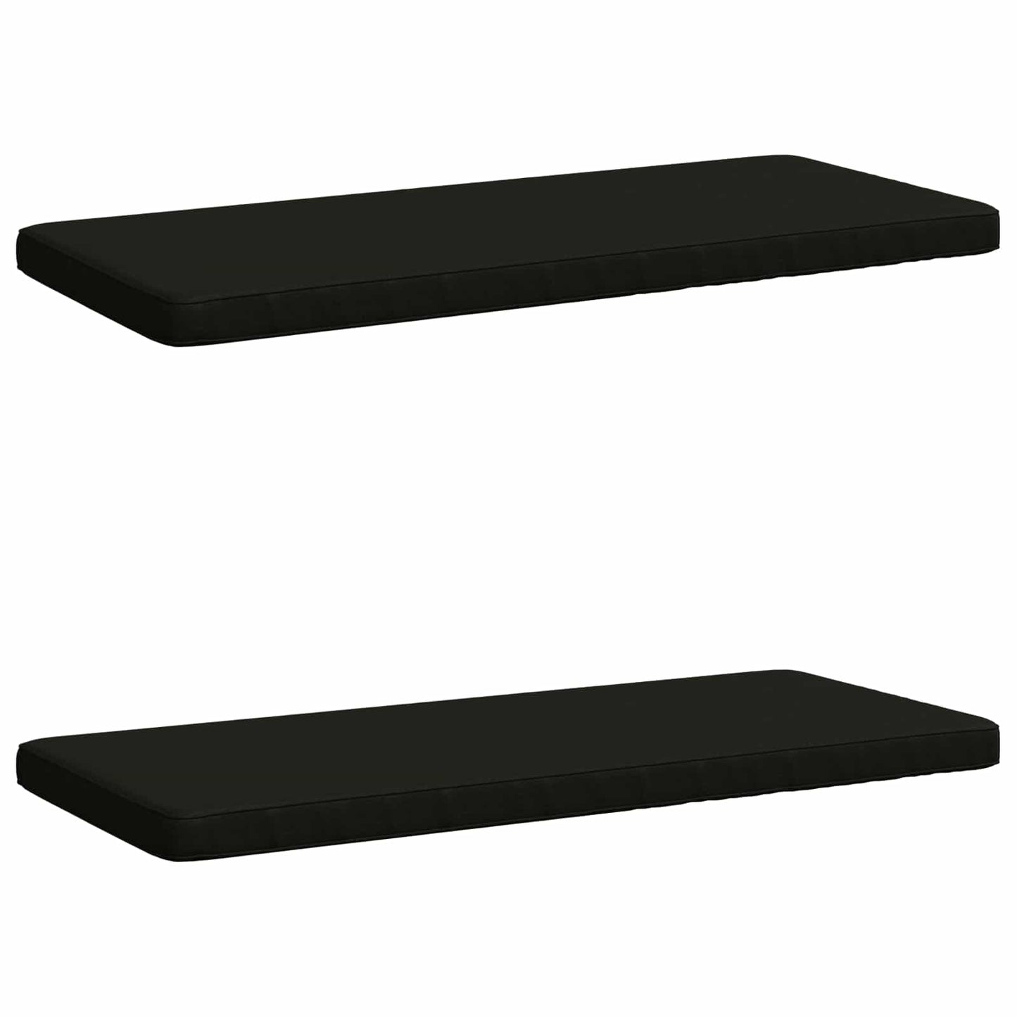 2-delt bænkepude VUGHT 2 stk. 100% polyester Sort