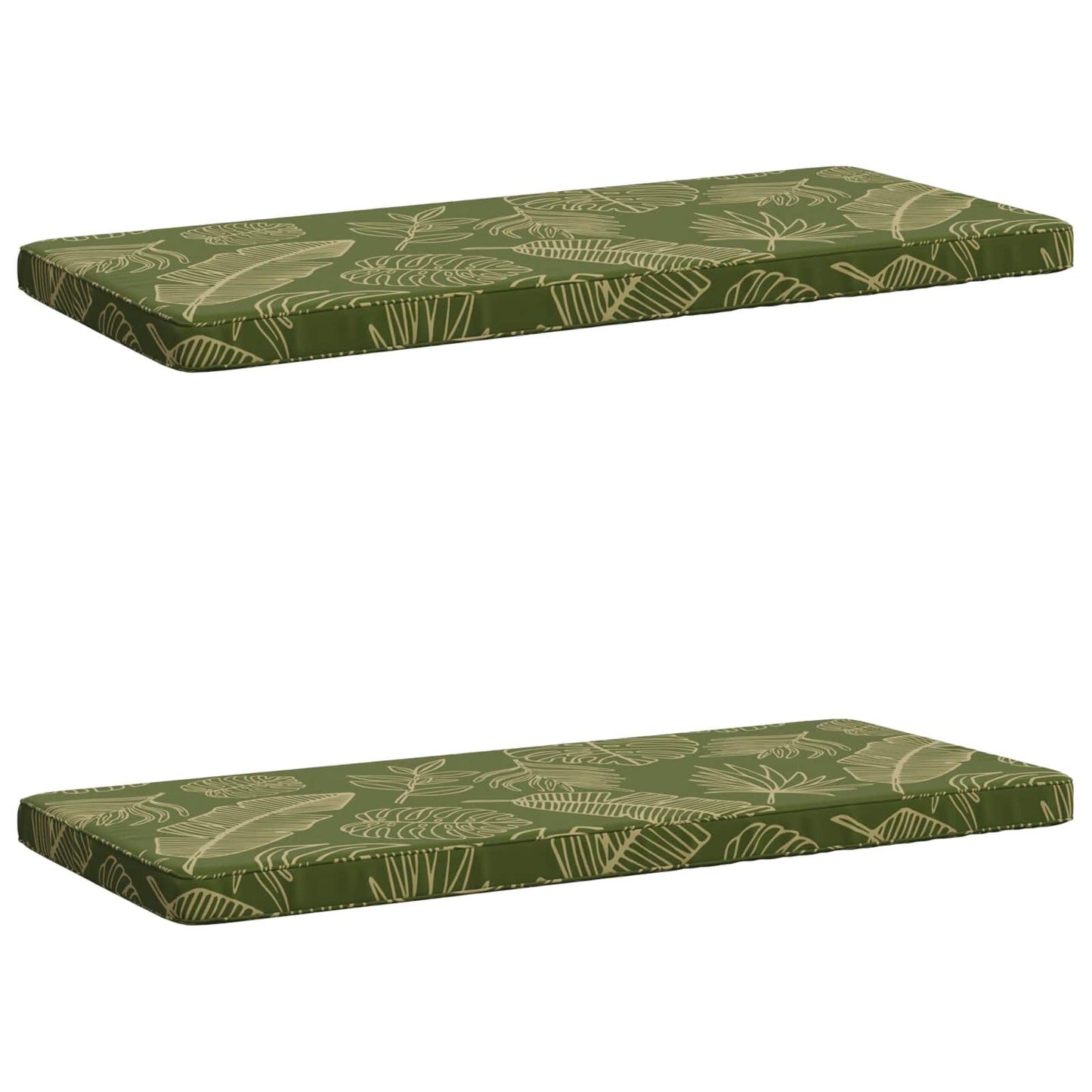 2-delt bænkepude VUGHT 2 stk. 100% polyester Bladdesign