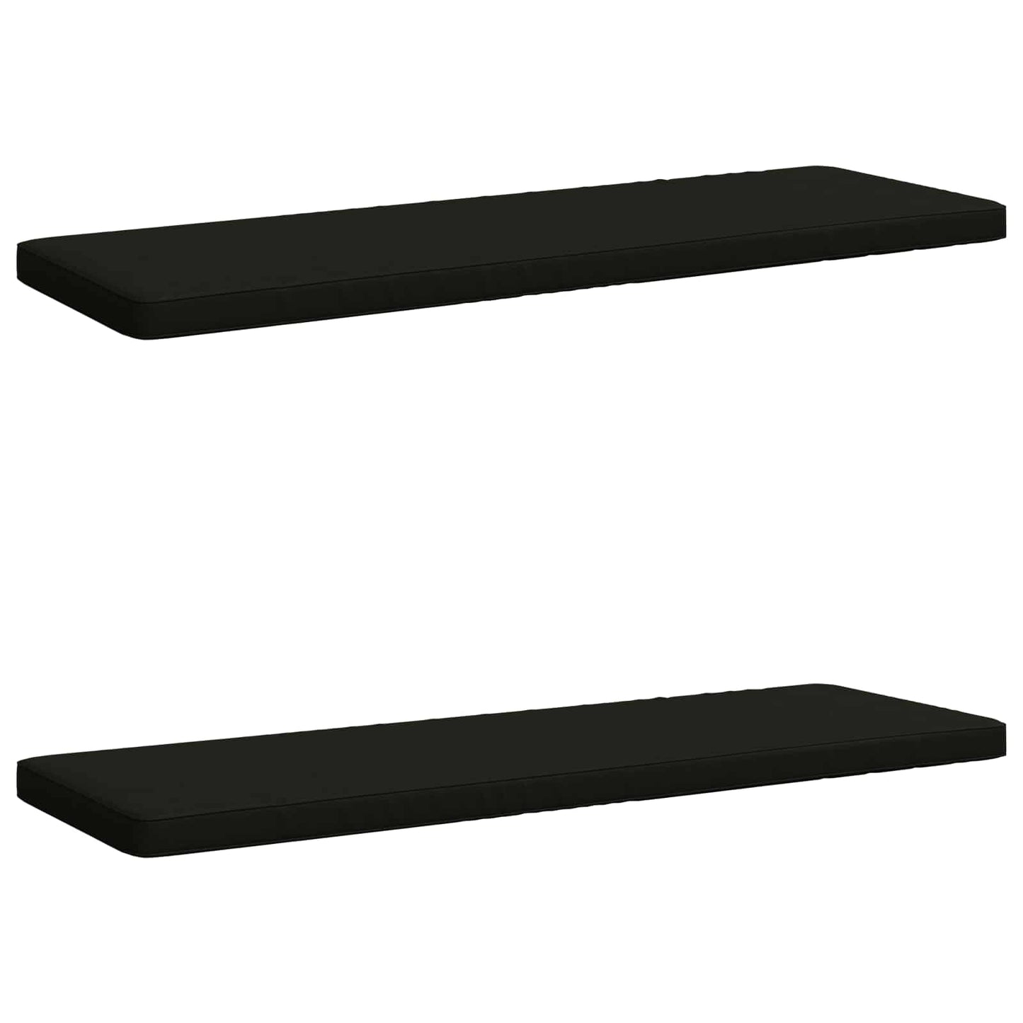 2-delt bænkepude VUGHT 2 stk. 100% polyester Sort