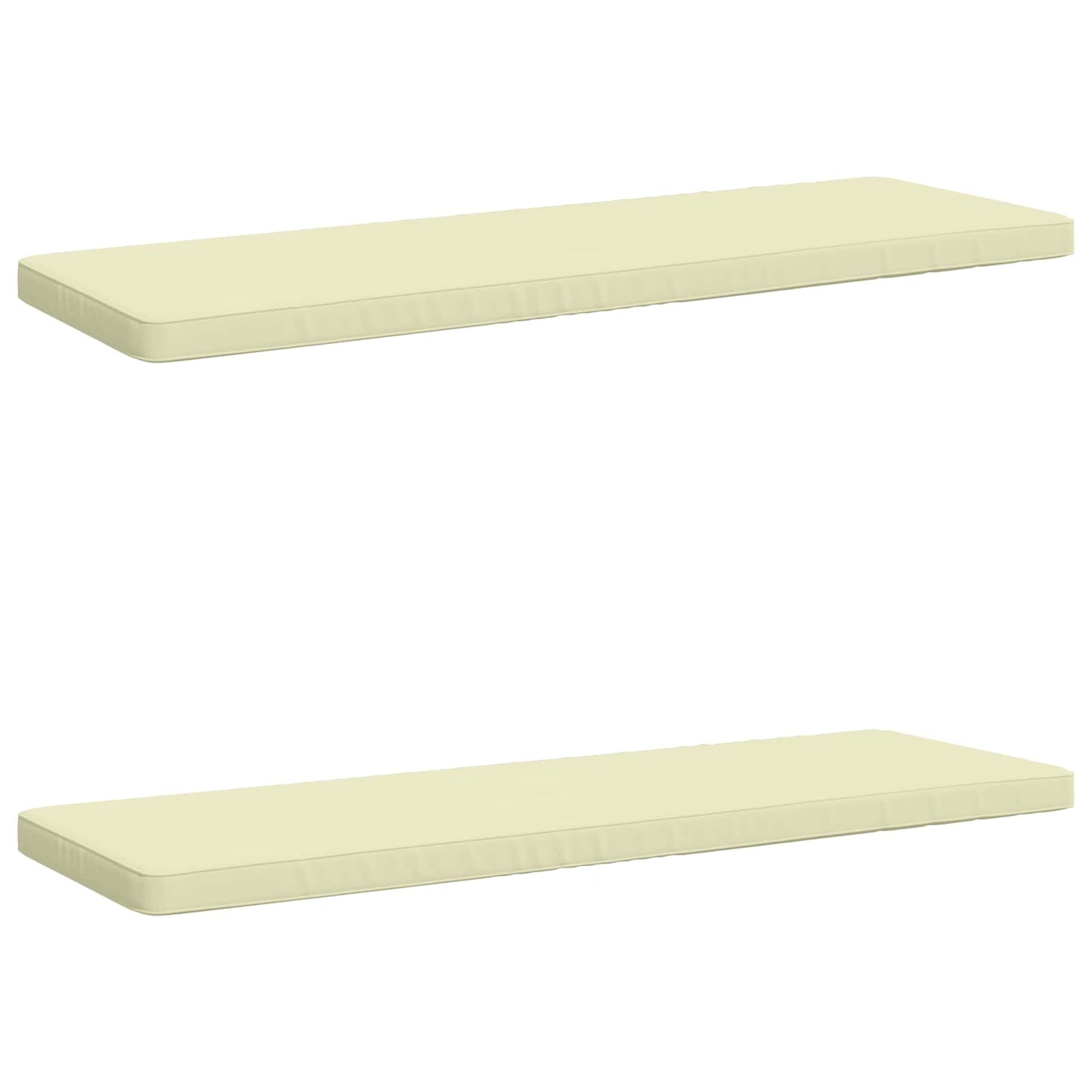 2-delt bænkepude VUGHT 2 stk. 100% polyester Cremefarvet