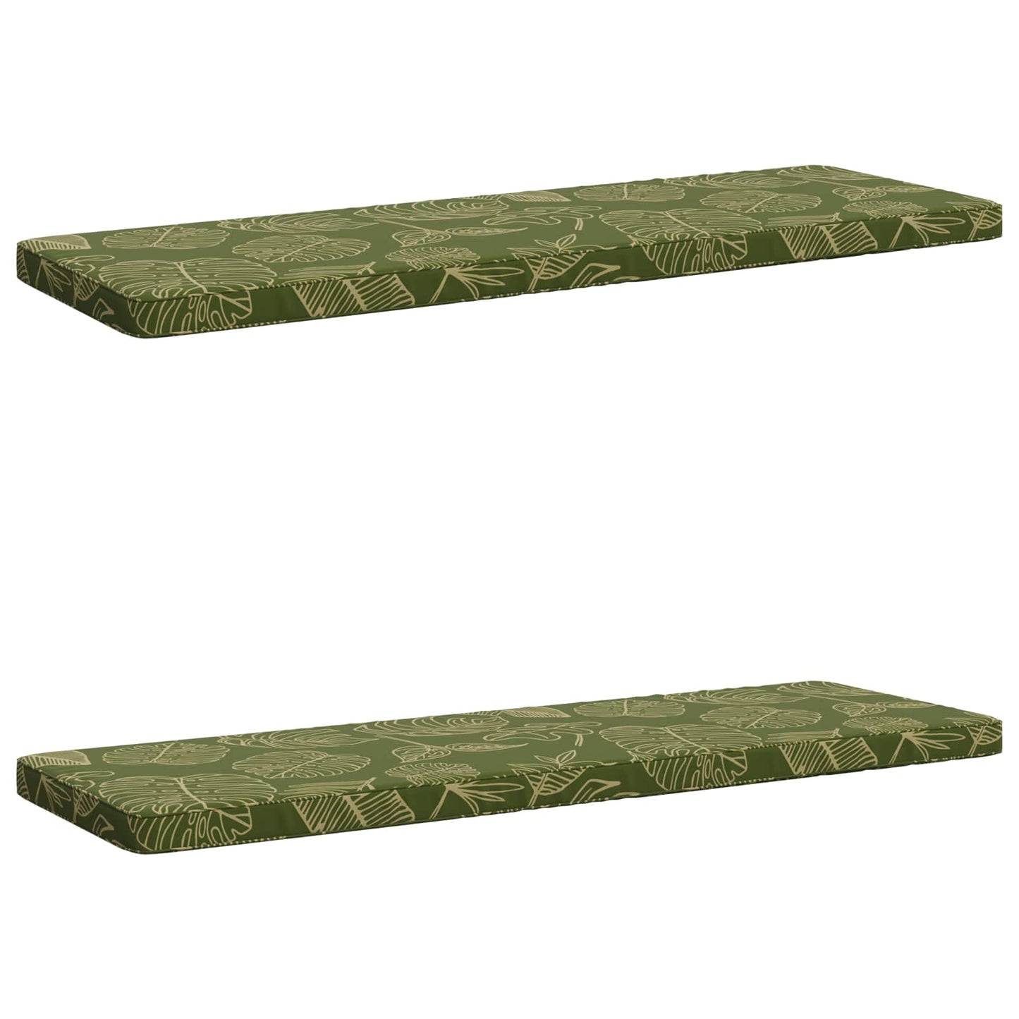 2-delt bænkepude VUGHT 2 stk. 100% polyester Bladdesign