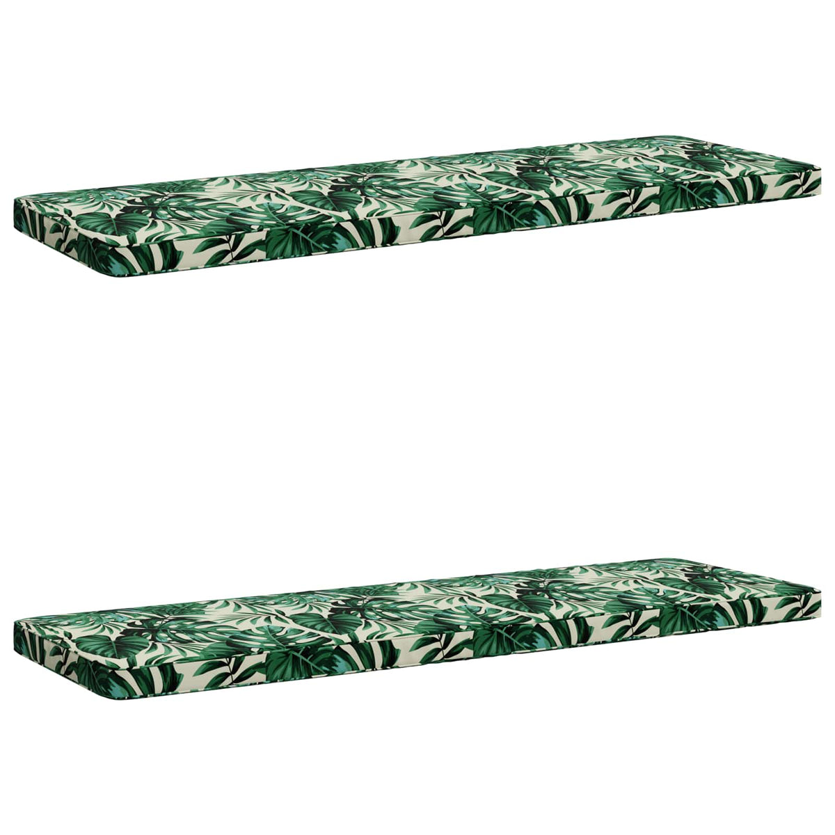 2-delt bænkepude VUGHT 2 stk. 100% polyester Bladmønster