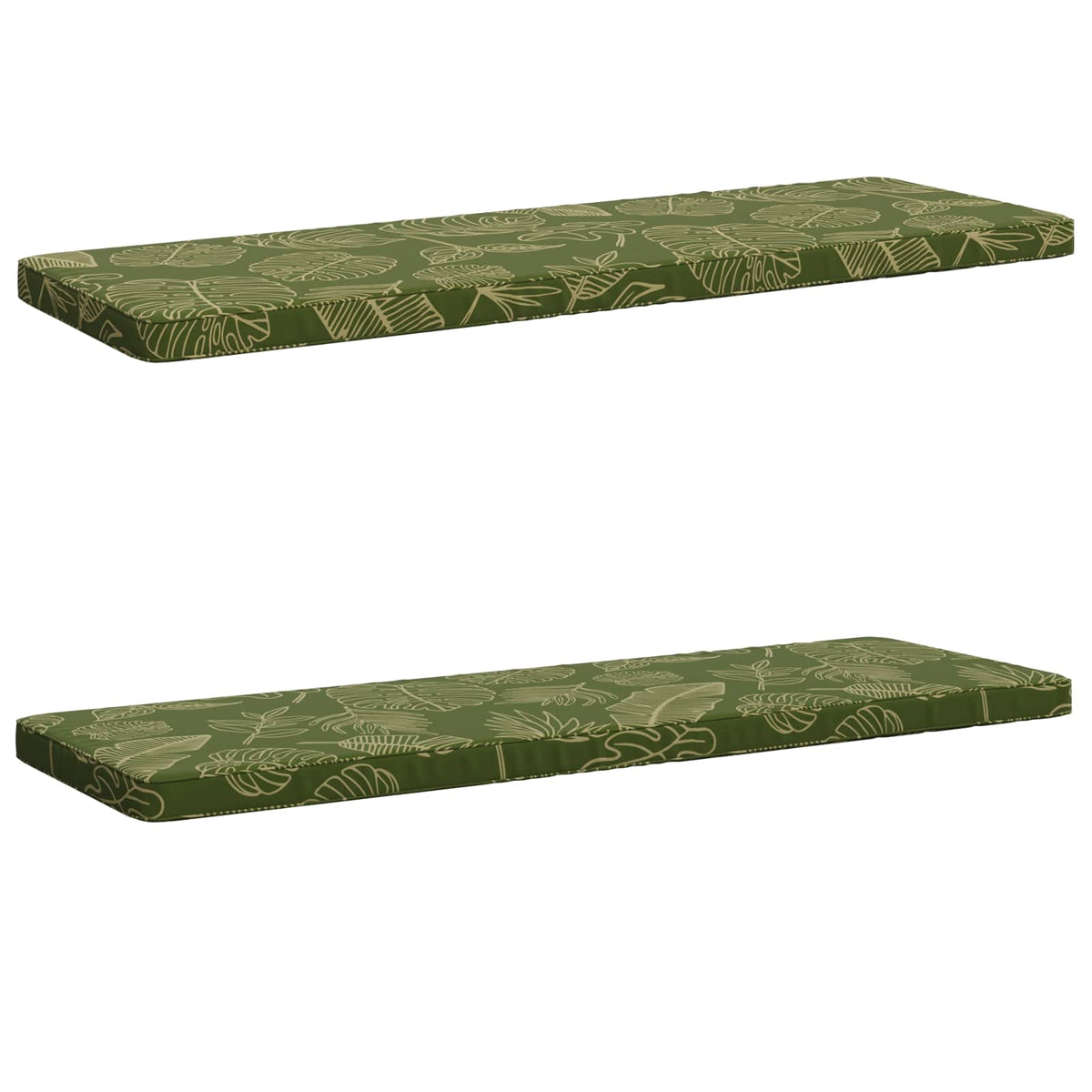 2-delt bænkepude VUGHT 2 stk. 100% polyester Bladdesign