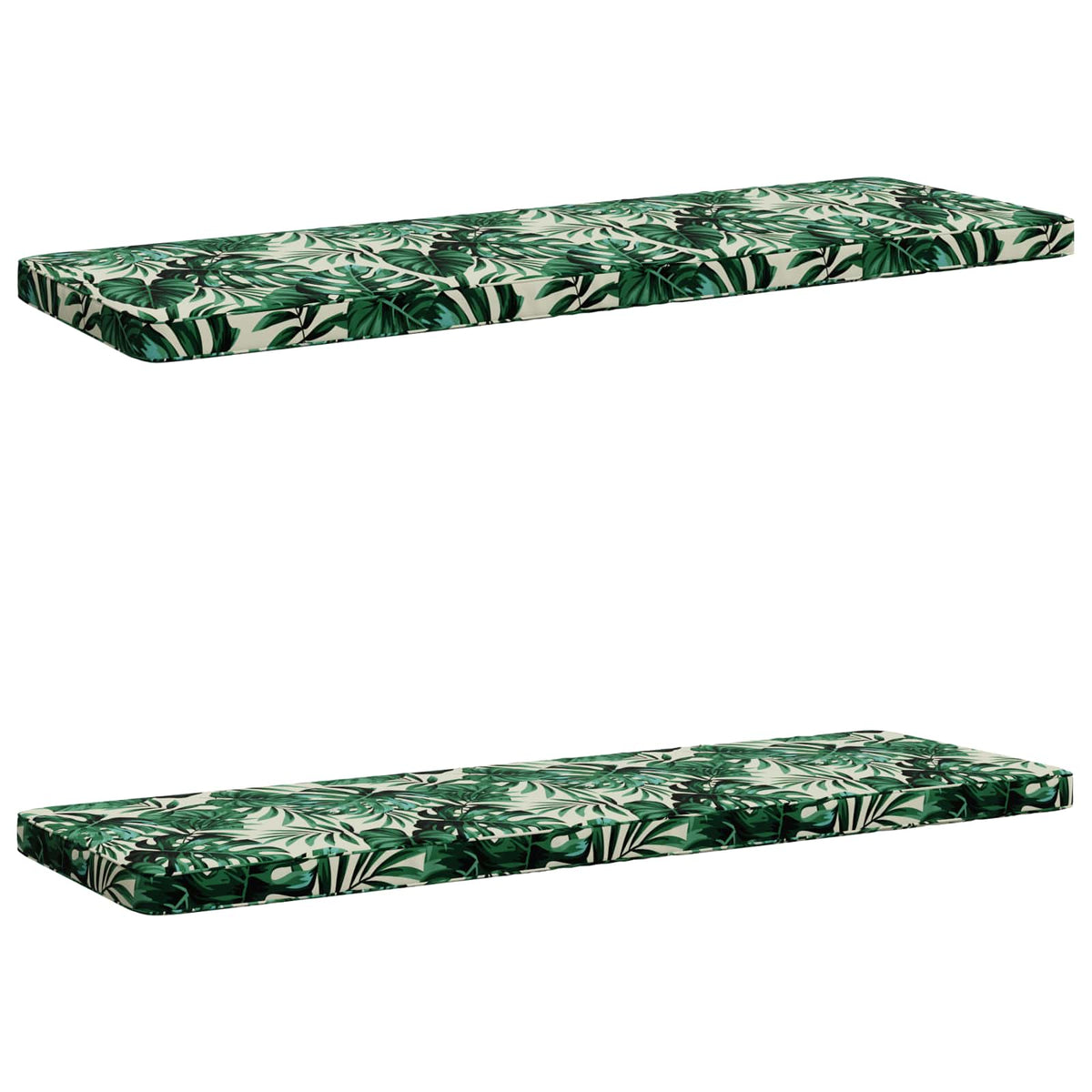 2-delt bænkepude VUGHT 2 stk. 100% polyester Bladmønster