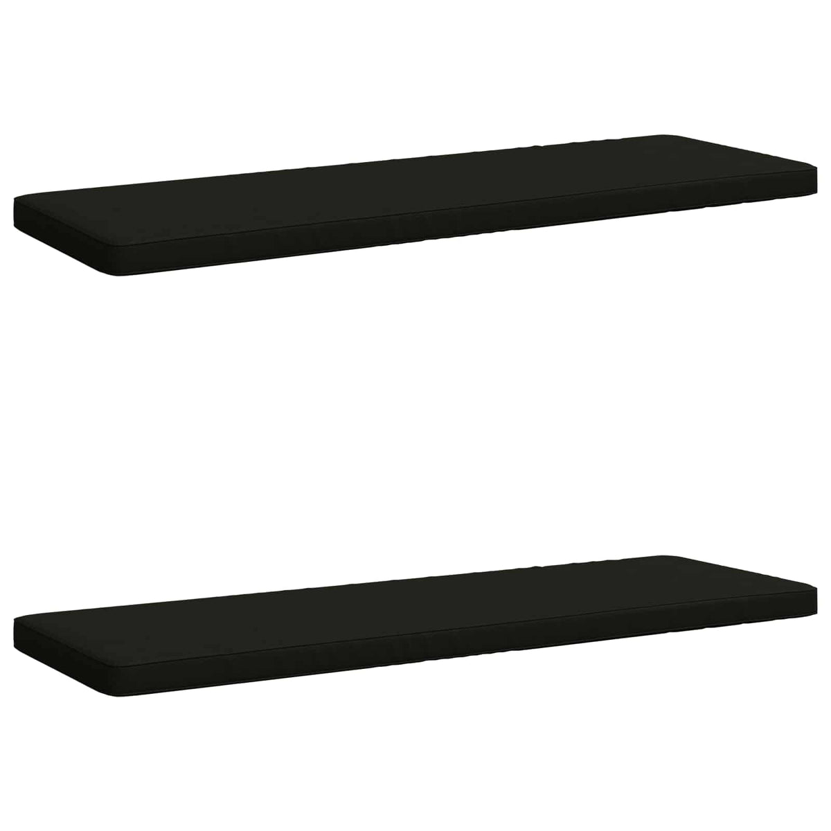 2-delt bænkepude VUGHT 2 stk. 100% polyester Sort