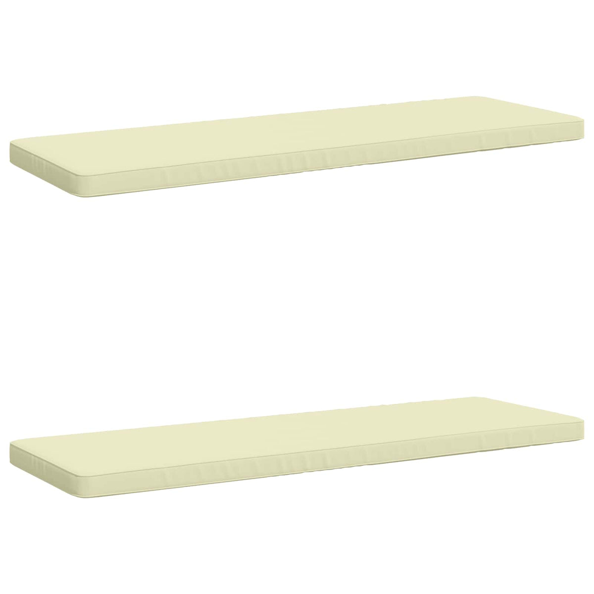 2-delt bænkepude VUGHT 2 stk. 100% polyester Cremefarvet