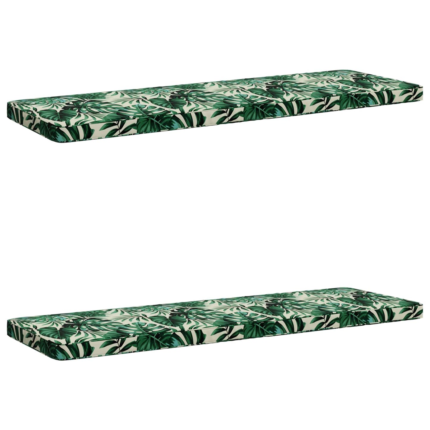 2-delt bænkepude VUGHT 2 stk. 100% polyester Bladmønster