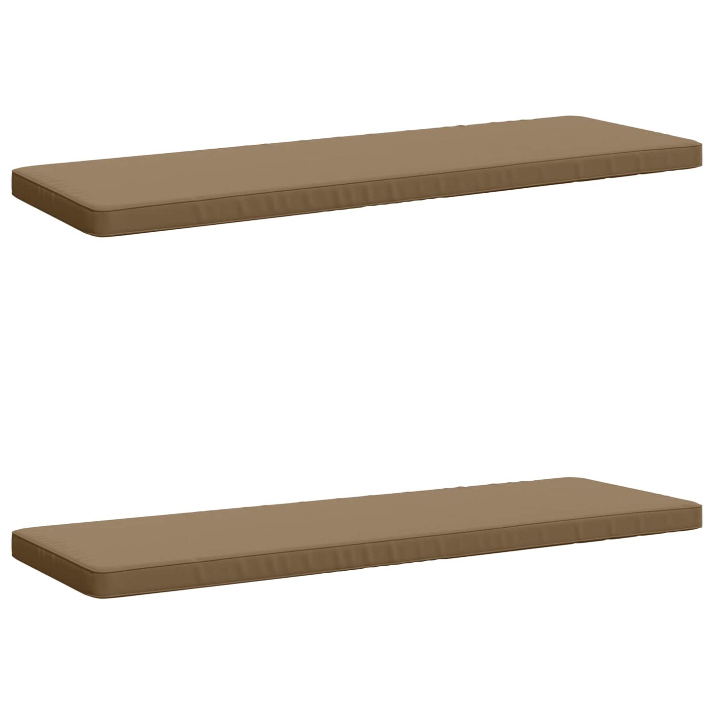 2-delt bænkepude VUGHT 2 stk. 100% polyester Gråbrun
