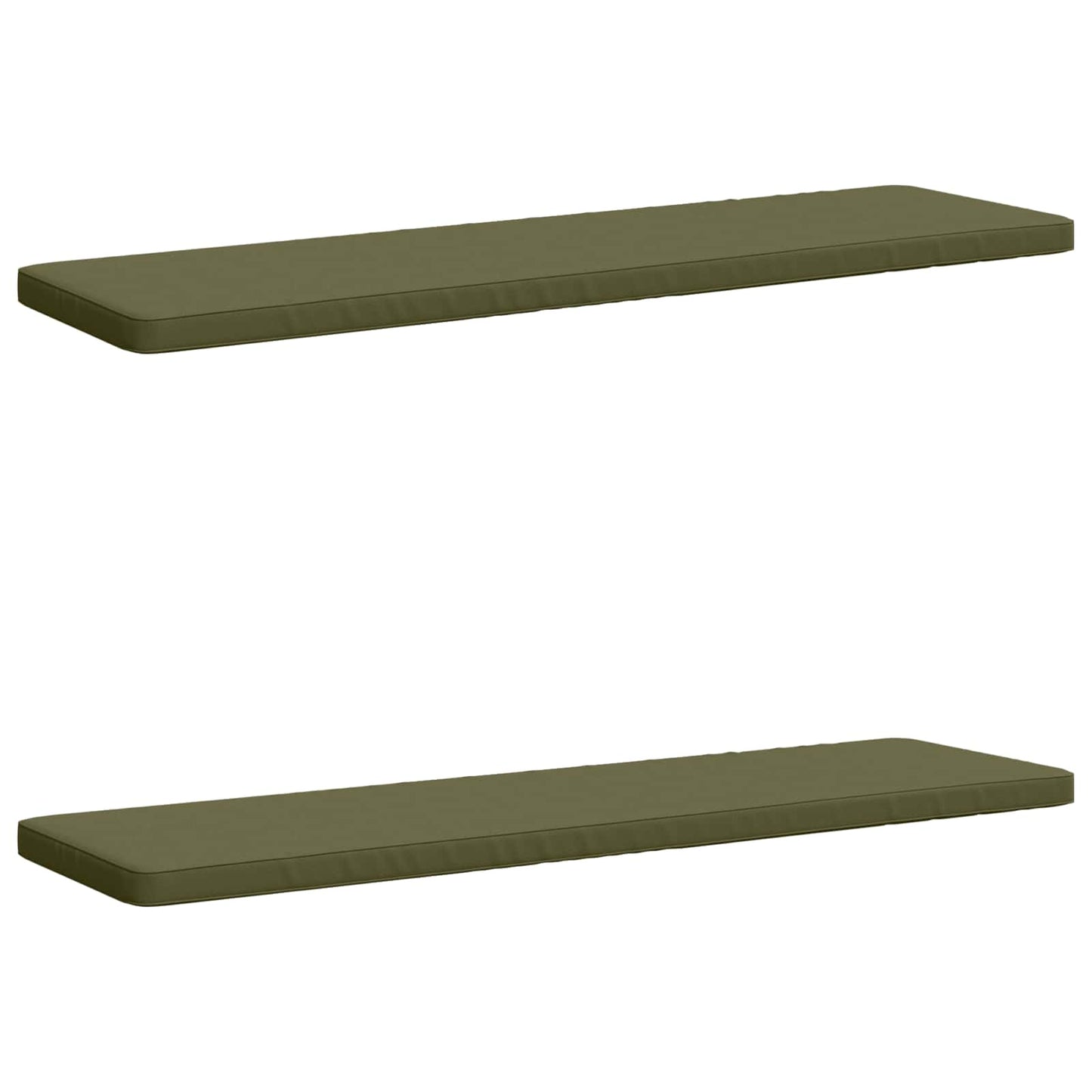2-delt bænkepude VUGHT 2 stk. 100% polyester Olivengrøn