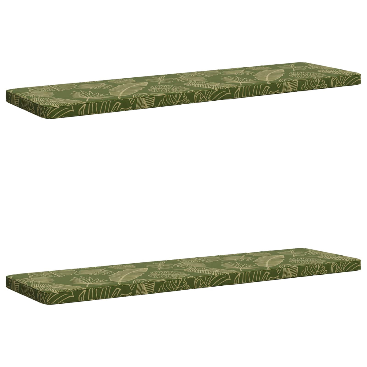 2-delt bænkepude VUGHT 2 stk. 100% polyester Bladdesign