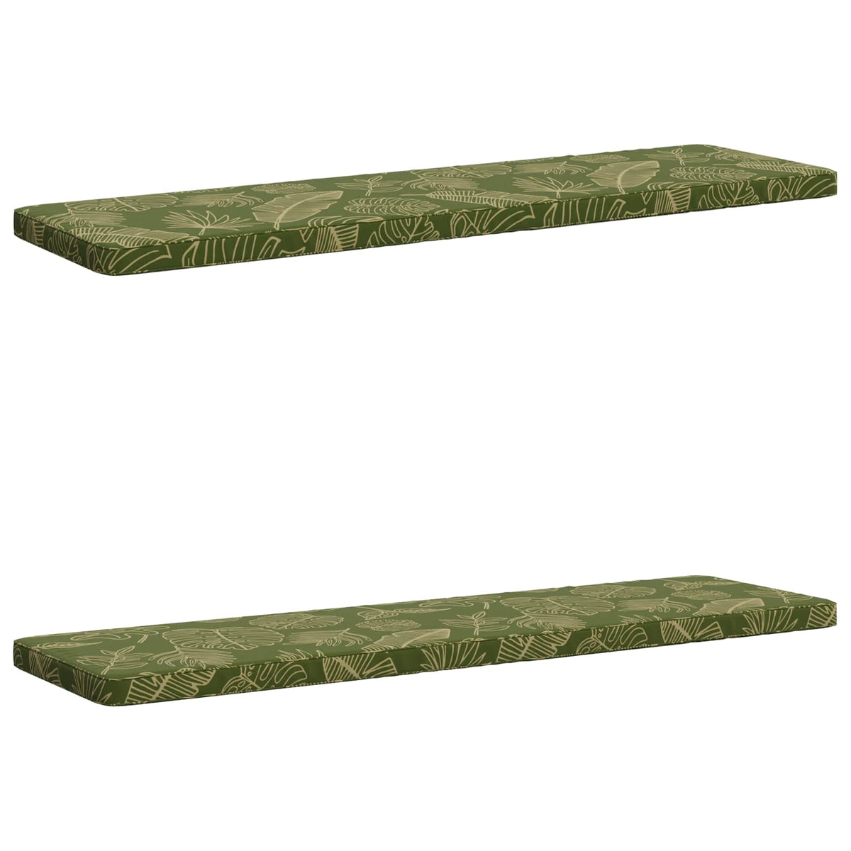 2-delt bænkepude VUGHT 2 stk. 100% polyester Bladdesign