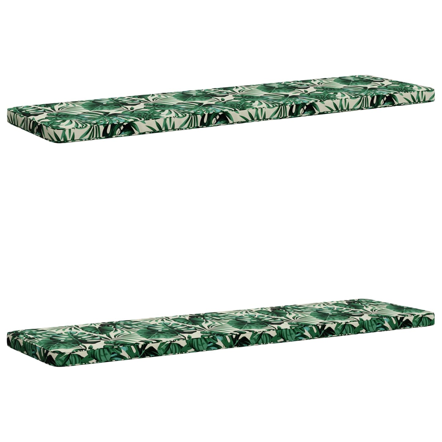 2-delt bænkepude VUGHT 2 stk. 100% polyester Bladmønster