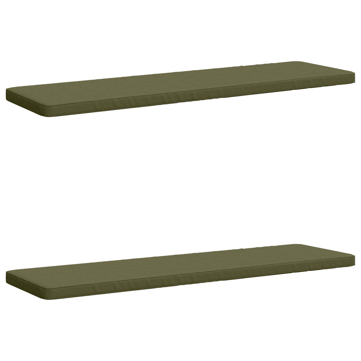 2-delt bænkepude VUGHT 2 stk. 100% polyester Olivengrøn