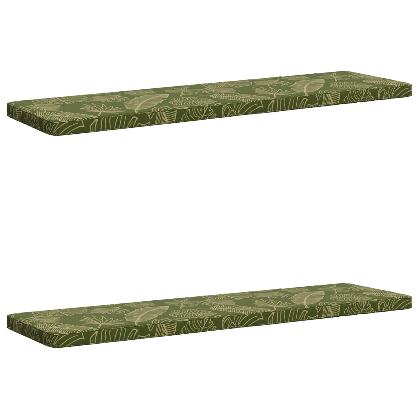 2-delt bænkepude VUGHT 2 stk. 100% polyester Bladdesign