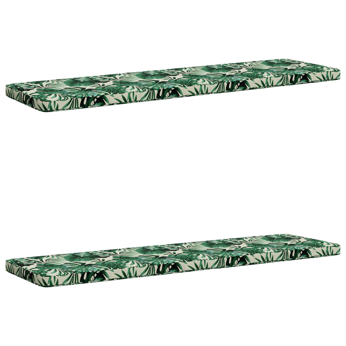 2-delt bænkepude VUGHT 2 stk. 100% polyester Bladmønster