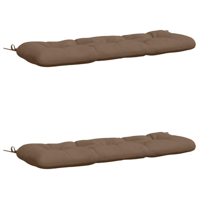 2-delt bænkepude VIANEN 100% polyester Gråbrun 100 x 40 x 12 cm