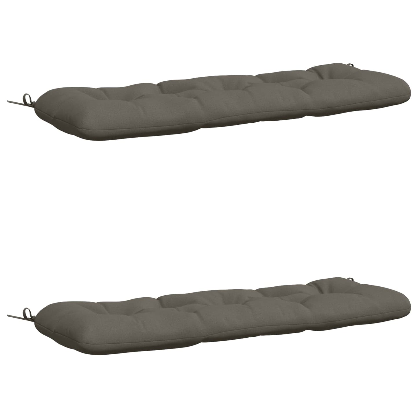 2-delt bænkepude VIANEN 100% polyester Grå 100 x 40 x 12 cm