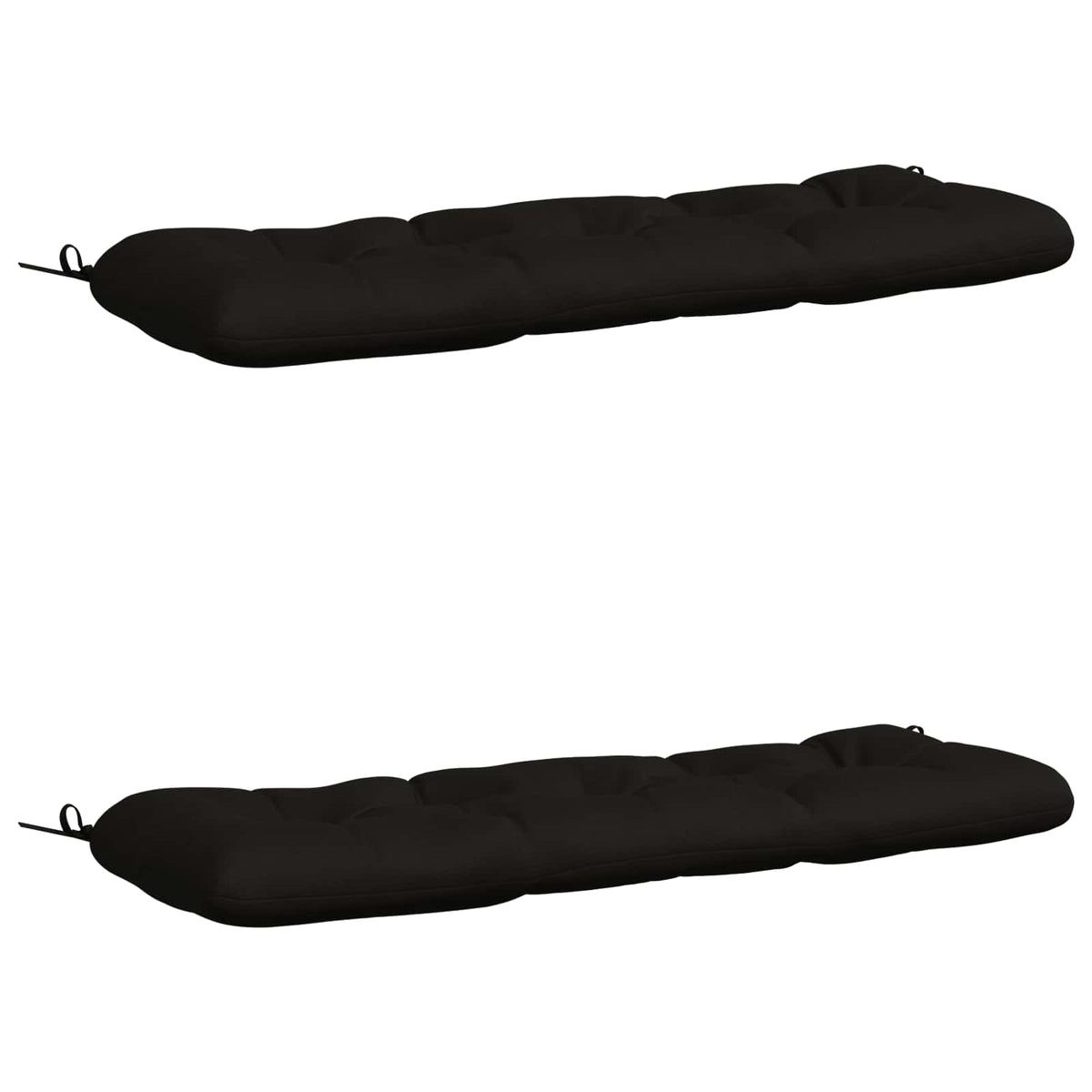 2-delt bænkepude VIANEN 100% polyester Sort 110 x 40 x 12 cm