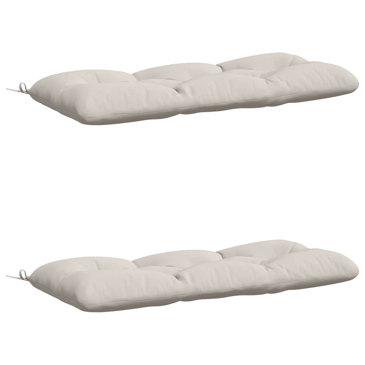 2-delt bænkepude VIANEN 100% polyester Hvid 110 x 50 x 12 cm