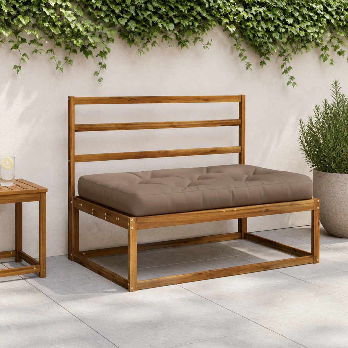 Palle sæde pude VIANEN 100% polyester Gråbrun 120 x 60 x 12 cm