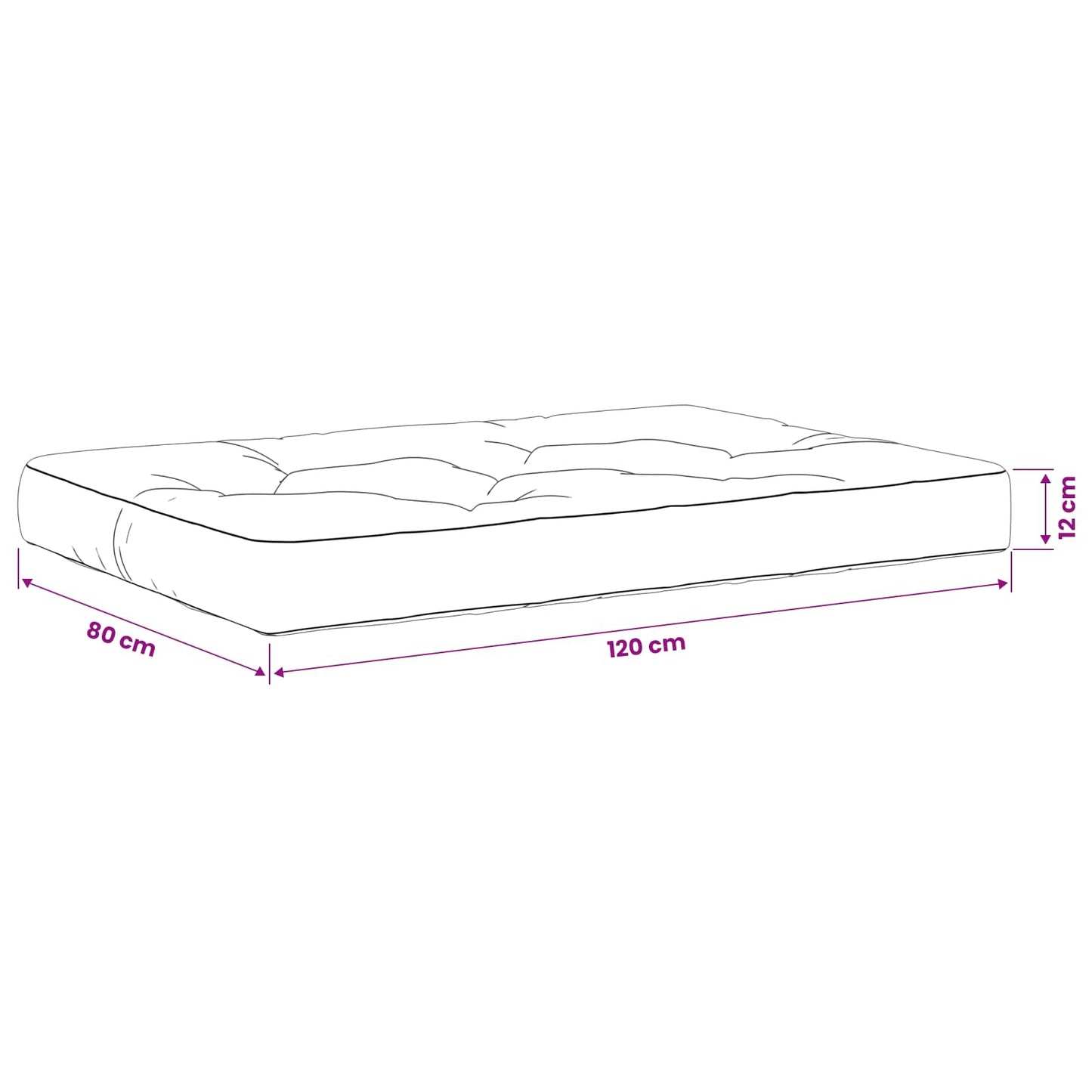 Palle sæde pude VIANEN 100% polyester Gråbrun 120 x 80 x 12 cm