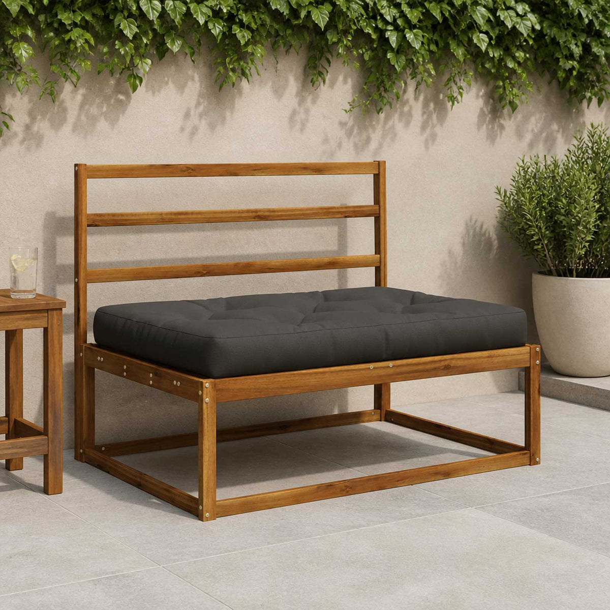 Palle sæde pude VIANEN 100% polyester Antracit 120 x 60 x 12 cm