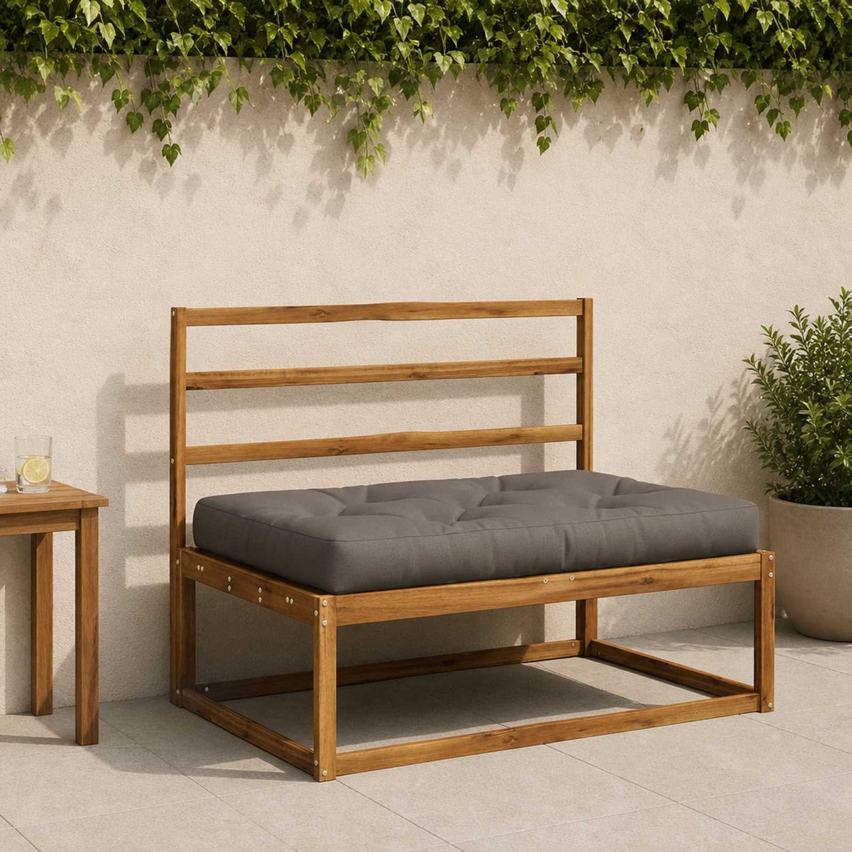 Palle sæde pude VIANEN 100% polyester Grå 120 x 80 x 12 cm