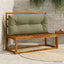 Palle rygpude VIANEN 100% polyester Olivengrøn 120 x 50 x 12 cm