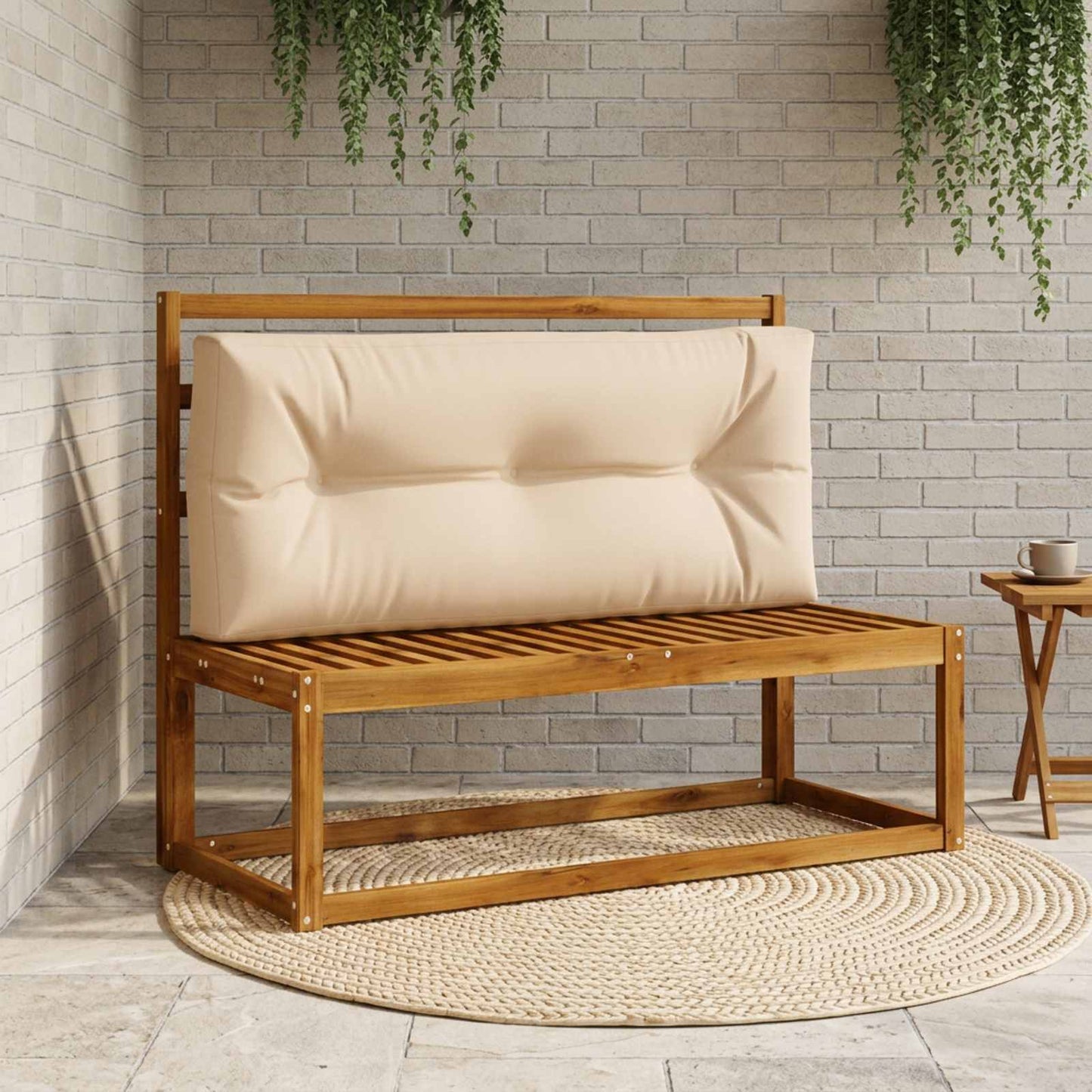 Palle rygpude VIANEN 100% polyester Sandfarvet 120 x 40 x 12 cm