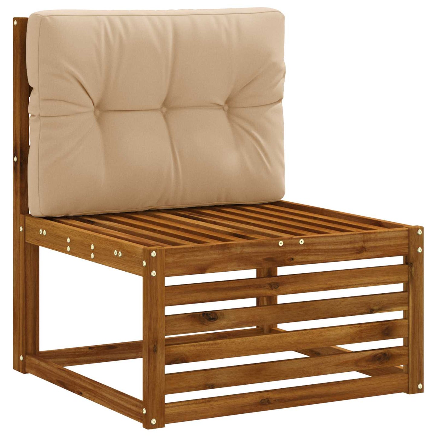 Palle rygpude VIANEN 100% polyester Sandfarvet 70 x 50 x 12 cm