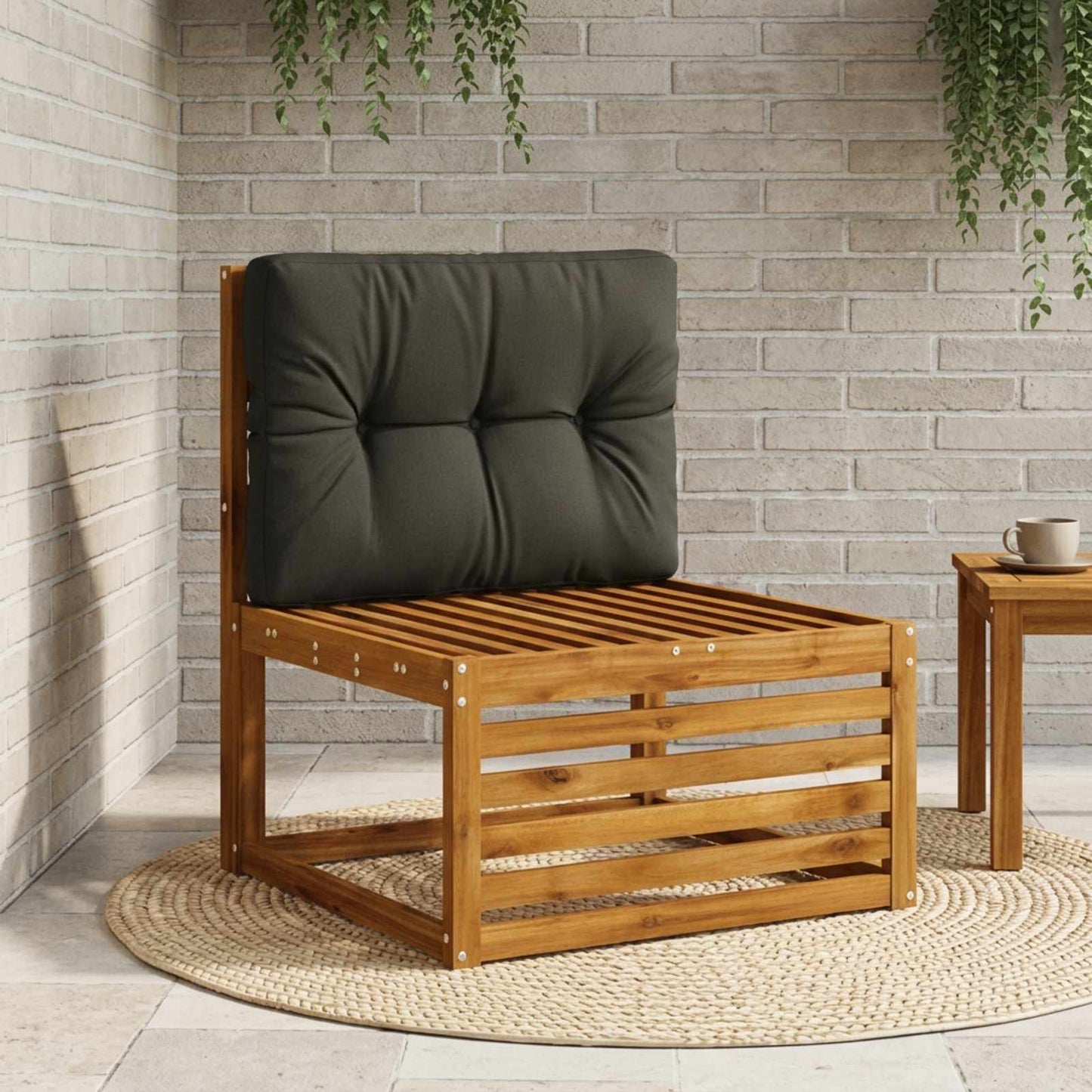 Palle rygpude VIANEN 100% polyester Sort 70 x 60 x 12 cm