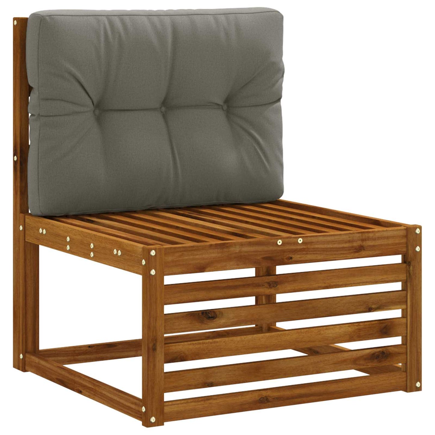 Palle rygpude VIANEN 100% polyester Grå 70 x 50 x 12 cm