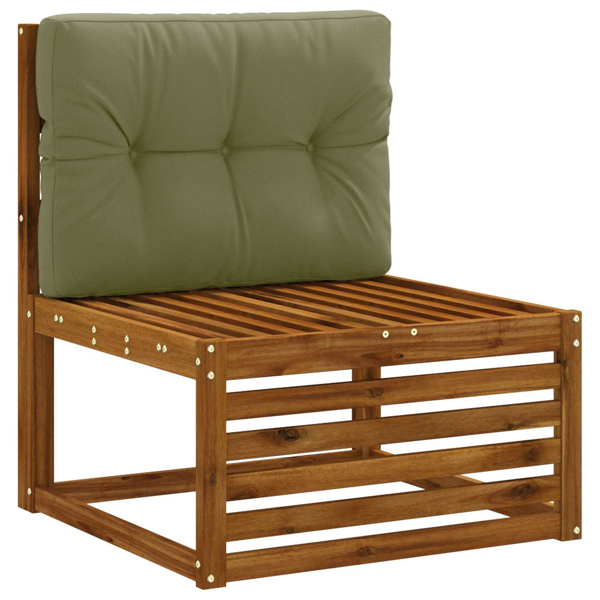Palle rygpude VIANEN 100% polyester Olivengrøn 70 x 60 x 12 cm