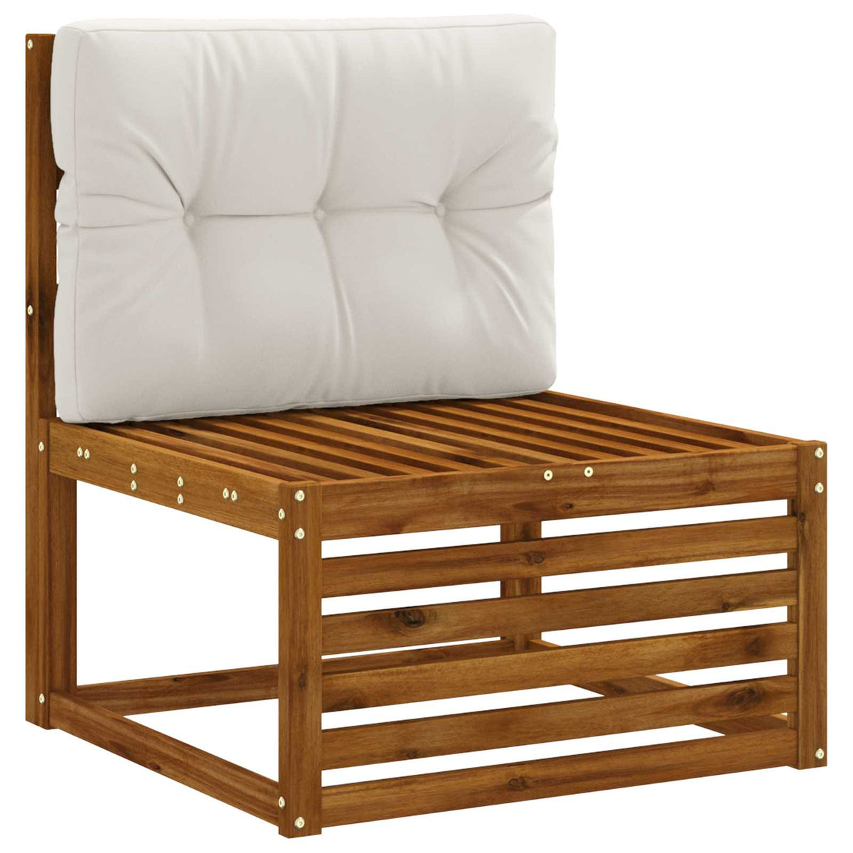 Palle rygpude VIANEN 100% polyester Hvid 70 x 60 x 12 cm
